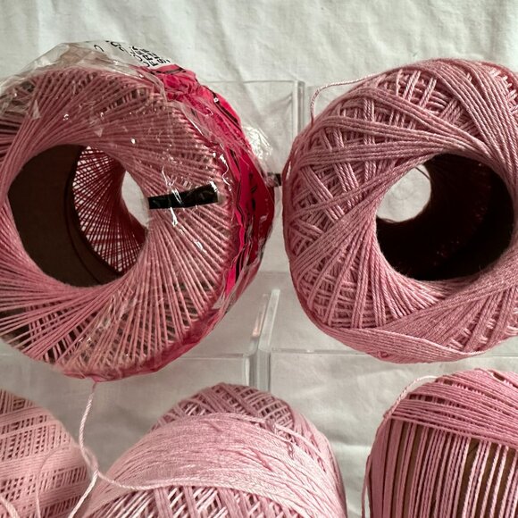 Crochet Thread 8 Assorted Pink Spools Mary Maxium Heritage Sz 10 Vintage - Picture 5 of 7